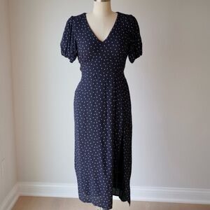 Abercrombie & Fitch Navy Backless Dress with White Dots